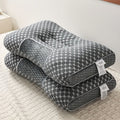 Purchase One And Receive Another at No Cost, Two Soft Woven Neck Massage Pillows for Couples - Featuring Adjustable Ergonomic, High-Quality Pillow Core, And a Removable Pillowcase for Enhanced Sleeping Comfort.